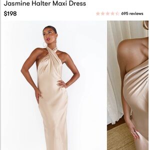 Show Me Your MuMu Jasmine Halter Maxi Dress in Champagne